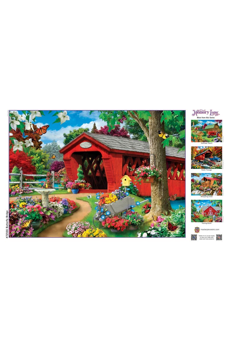Butterfly Bridge 1000 Piece Puzzle, Alternate, color, Multicolor