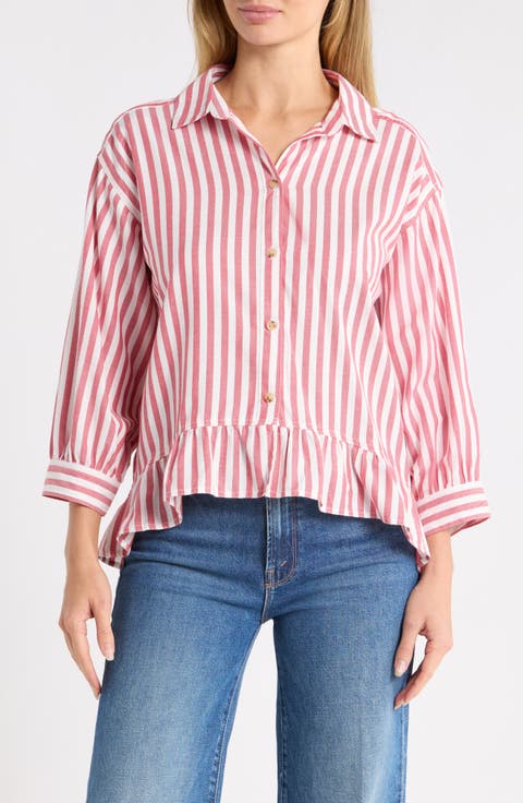 Striped Peplum Shirt