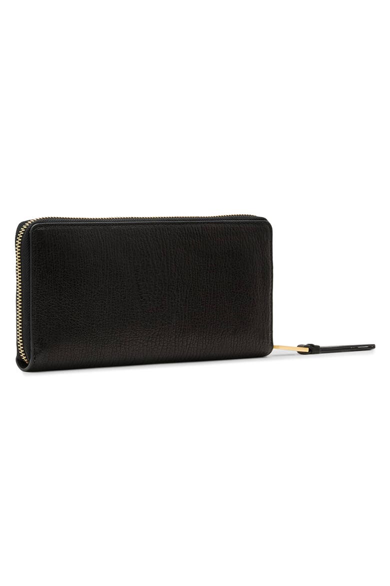 Leather Travel Wallet, Alternate, color, BLACK