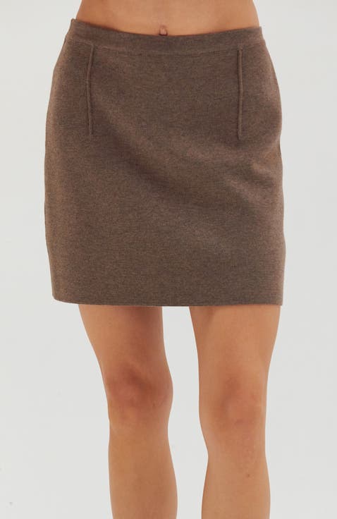 Jacquard Knit Mini Skirt