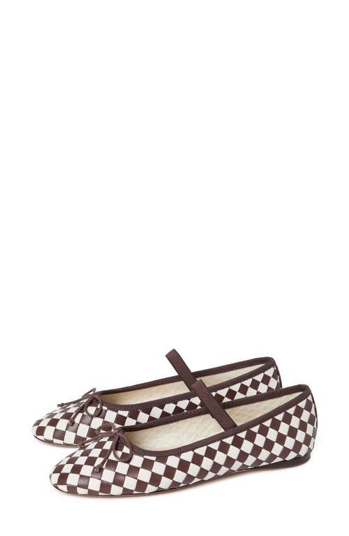 Loeffler Randall Leonie Mary Jane Ballet Flat In Brown
