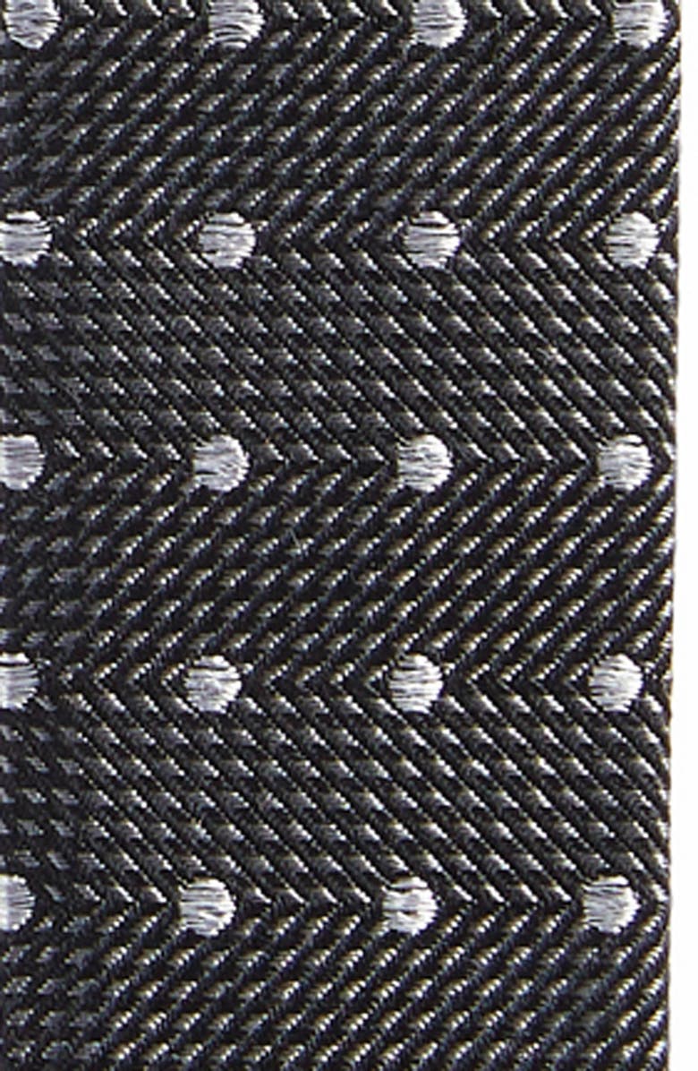 CLIFTON WILSON Black Polka Dot Silk Suspenders, Alternate, color, Black