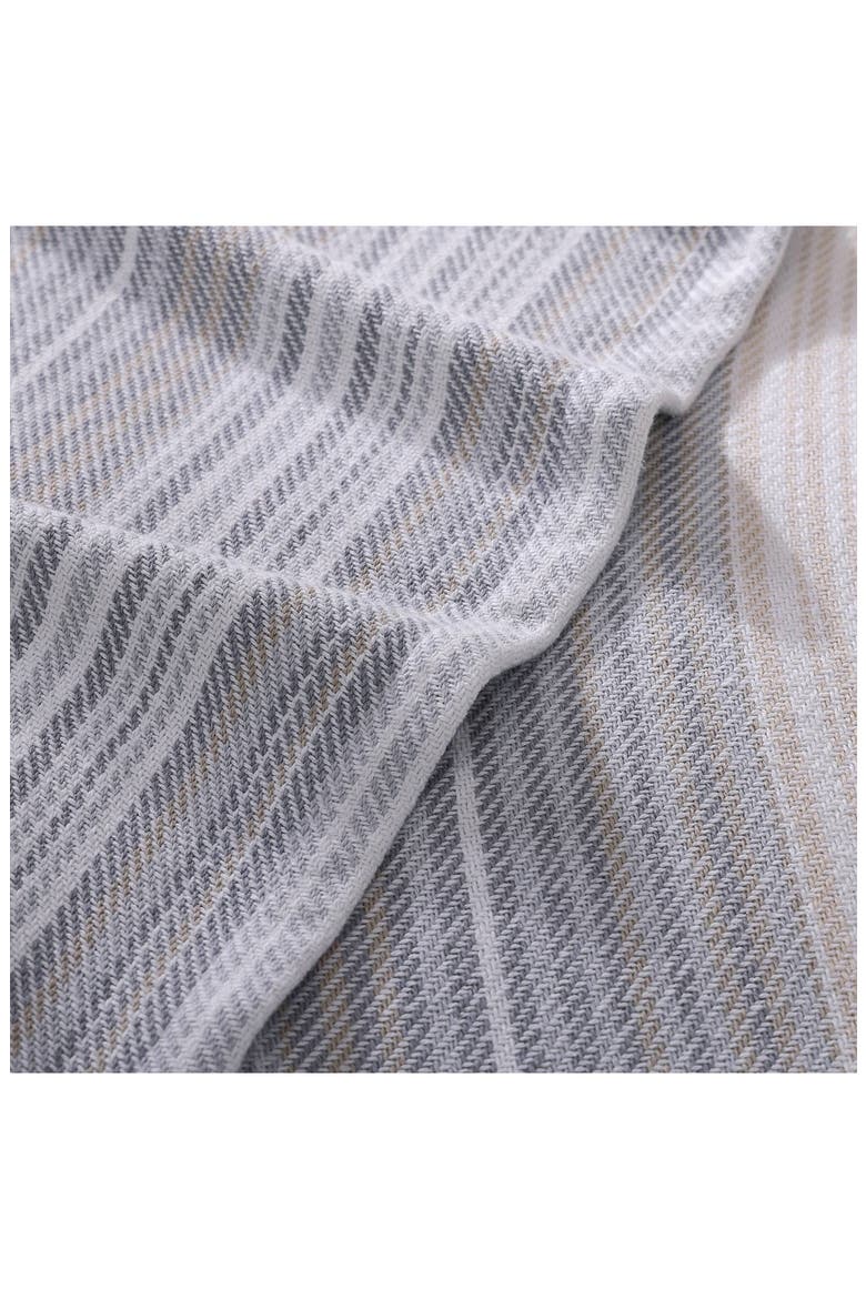 Sandy Shore Stripe Cotton Blanket, Alternate, color, DUNE