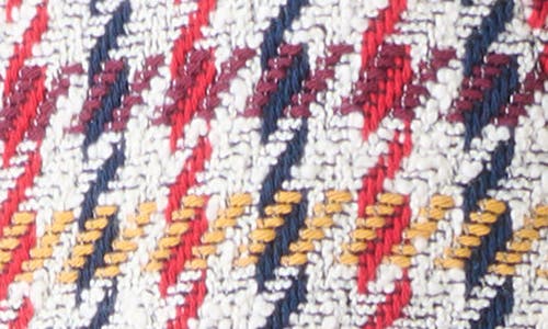 Akris Punto Check Tweed Fringed Sheath Dress In Multi