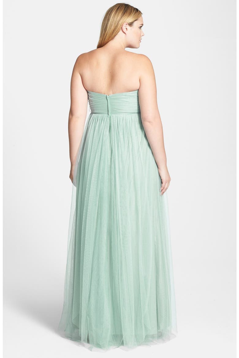 Annabelle Convertible Tulle Column Dress, Alternate, color, SEA GLASS