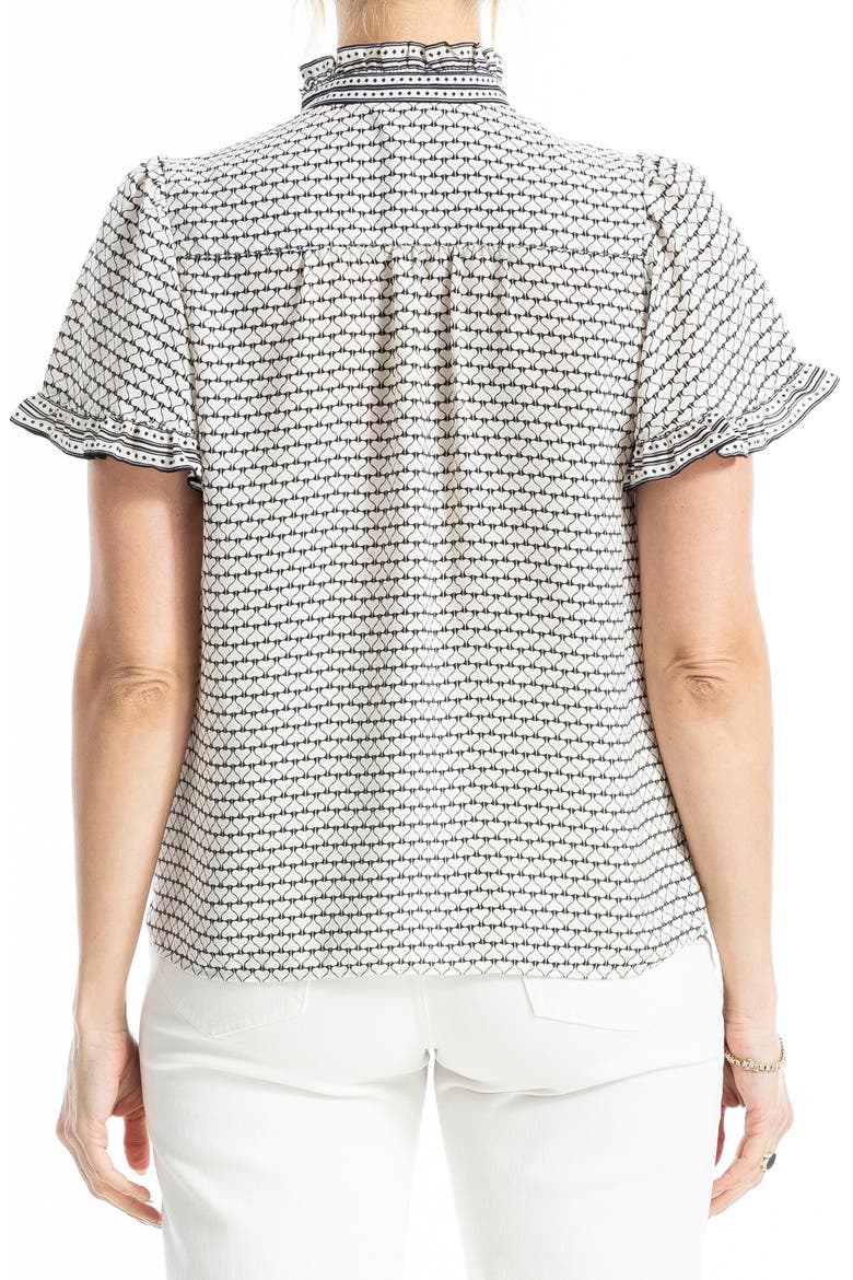 Flutter Sleeve Top, Alternate, color, BLACK/TOFU MIR/HEARTS