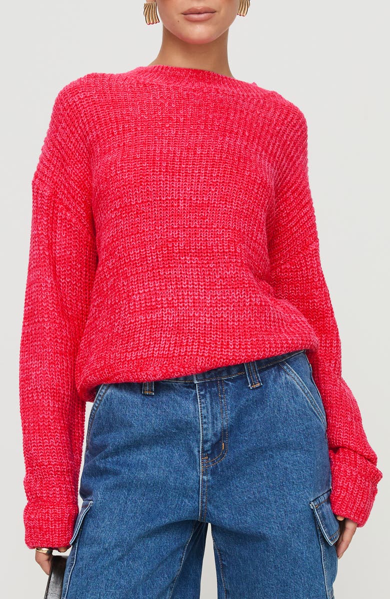 Princess Polly Bae Marled Sweater, Main, color, 