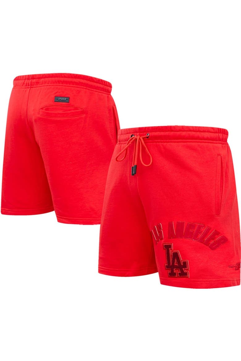 Men's Pro Standard Los Angeles Dodgers Triple Red Classic Shorts, Main, color, Red