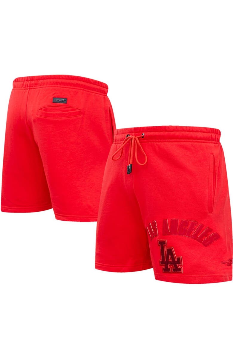 PRO STANDARD Men's Pro Standard Los Angeles Dodgers Triple Red Classic Shorts, Main, color, Red
