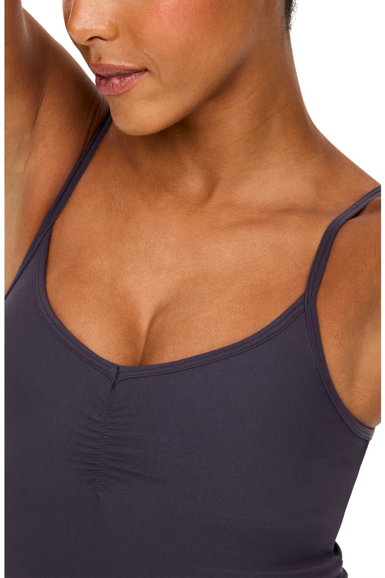 Performance Ruched Cami, Alternate, color, DARK SLATE
