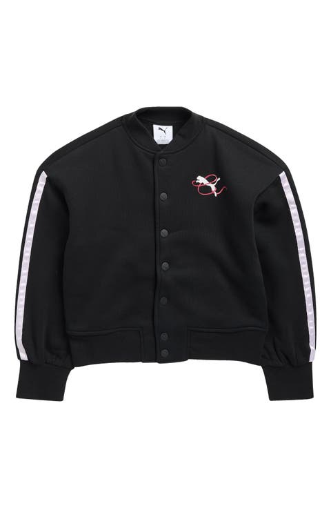 Kids' Bow Society Fleece Bomber Jacket (Big Kid)
