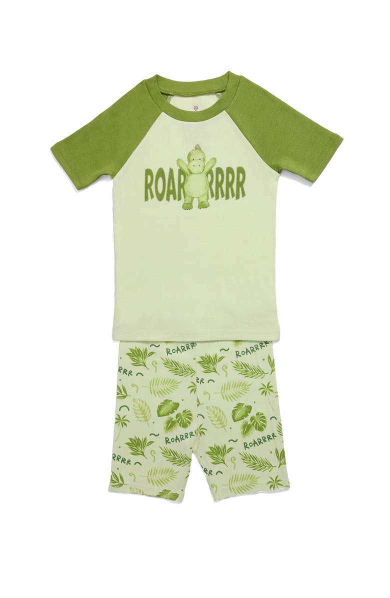 Warmies Dinosaur Shorties PJ Set, Main, color,