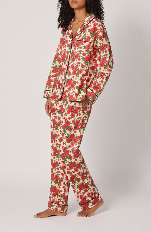 Bedhead Pajamas Floral Print Long Sleeve Cotton Jersey Pajamas In Multi