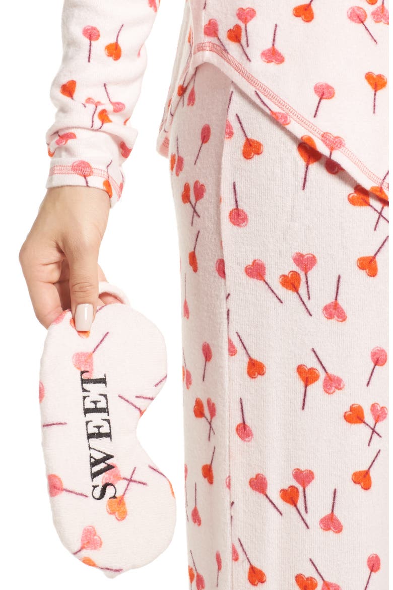 Knit Girlfriend Pajamas, Alternate, color, PINK BREATH BE MINE