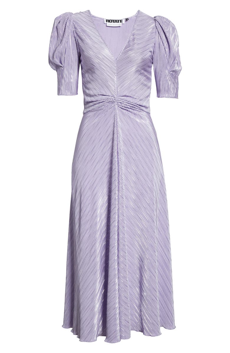 ROTATE Sierina Puff Sleeve Midi Dress, Alternate, color, 