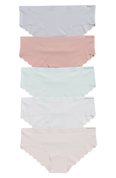 5-Pack Laser Cut Scallop Edge Hipster Briefs