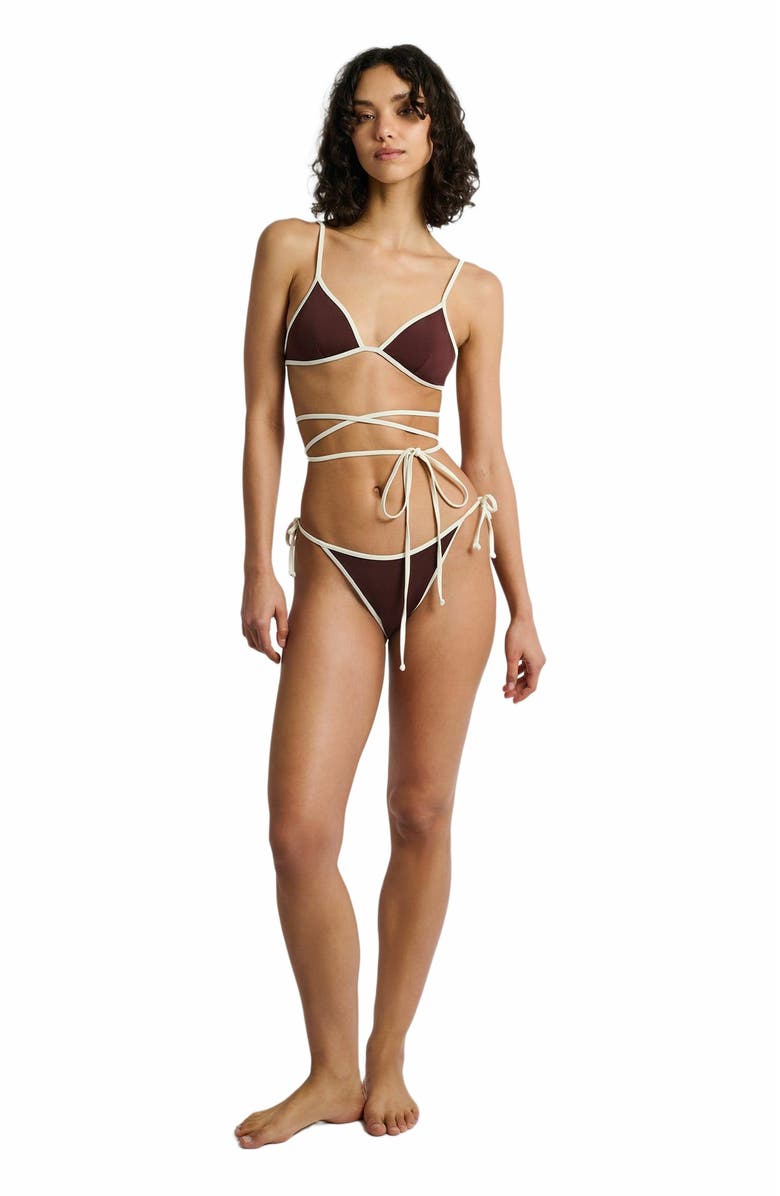 Onia Soleil Bikini Top, Main, color, Rum/Egret