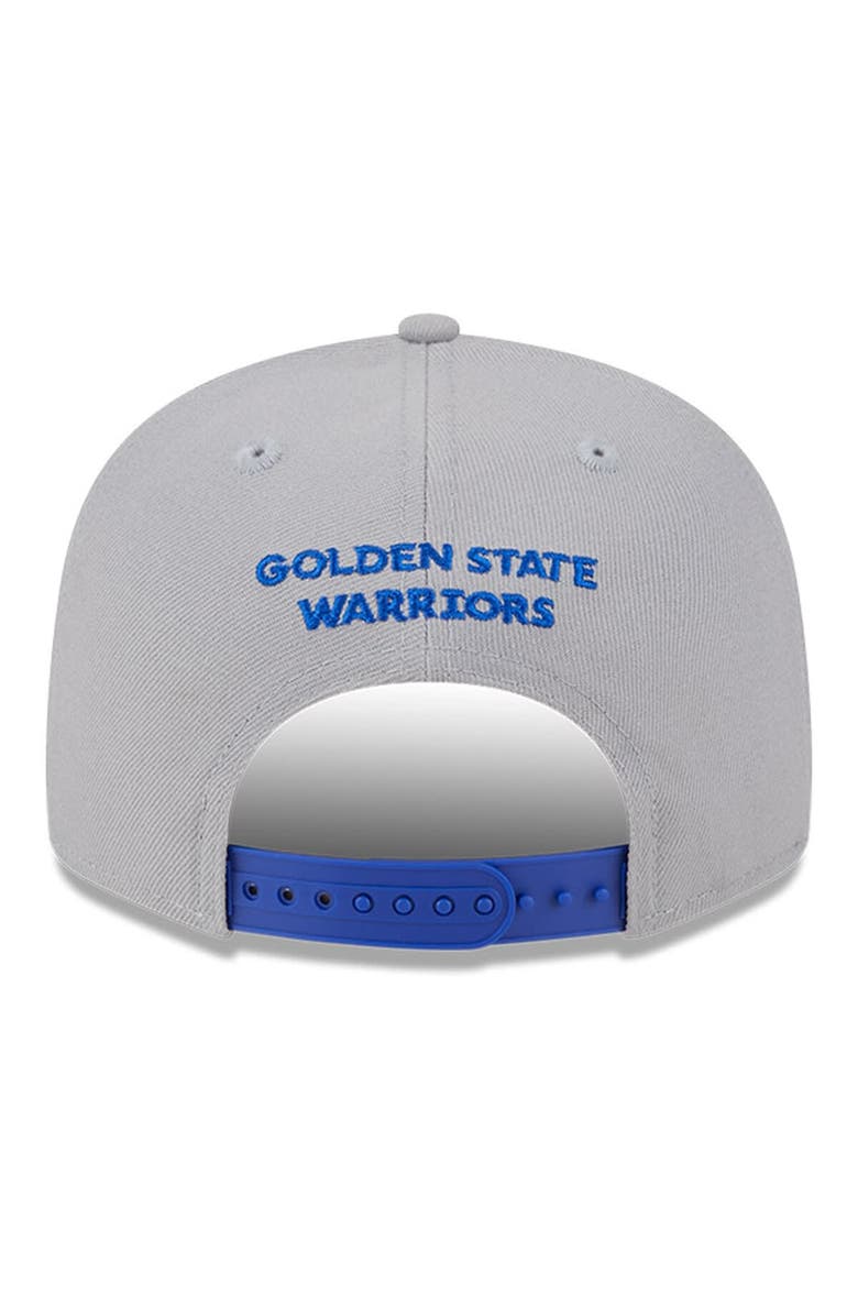 New Era Men's New Era Gray Golden State Warriors Chenille Band 9FIFTY Snapback Hat, Alternate, color, Gray