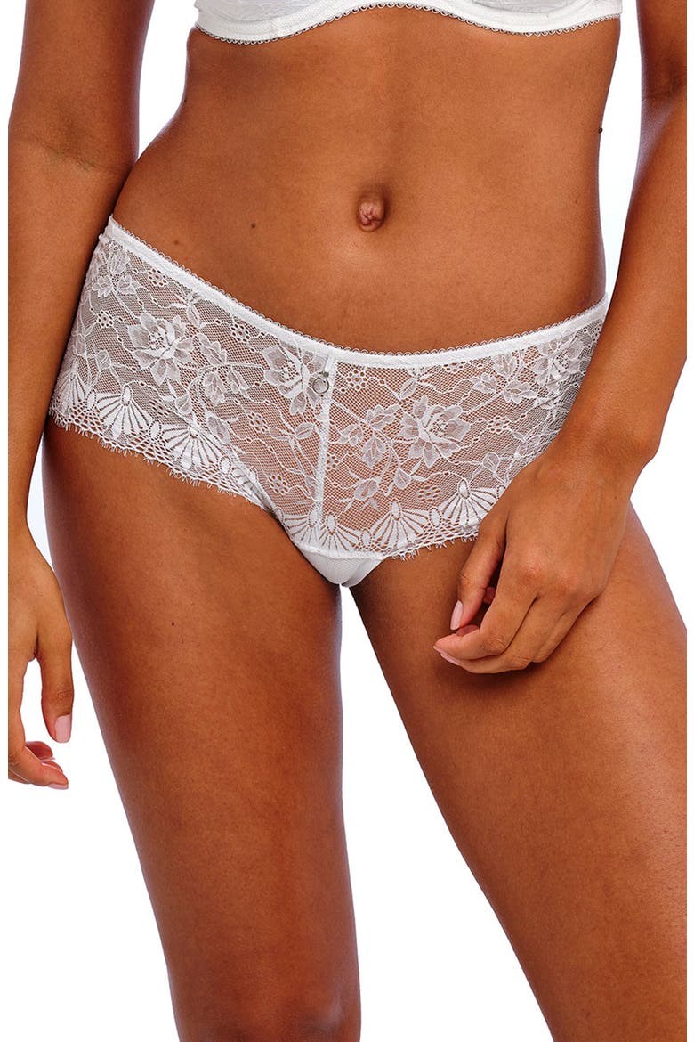 Fascinate Lace Boyshorts, Main, color, WHITE