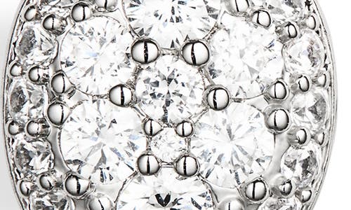Nadri Crushed Pavé Oval Drop Earrings In White