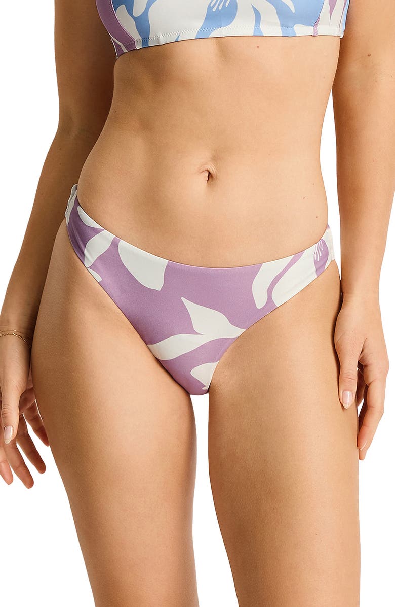 Sea Level Gillie Reversible Sporty Bikini Bottoms, Alternate, color, Blue