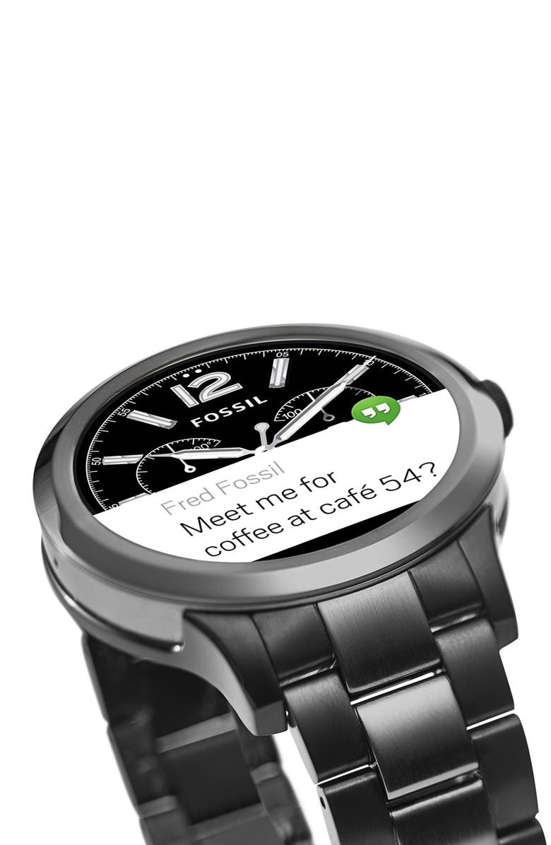 Fossil Q Fossil 'Fossil Q - Founder' Round Bracelet Smart Watch, 47mm, Alternate, color,