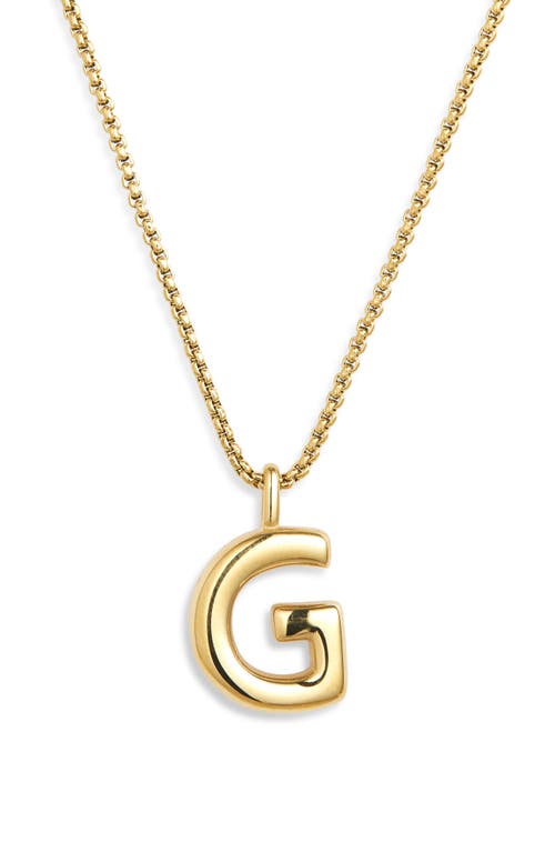 Open Edit Waterproof Bubble Initial Pendant Necklace