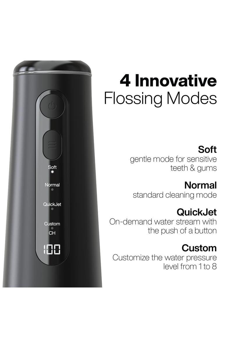 AQUASONIC Elite Black Flosser, Alternate, color, Black