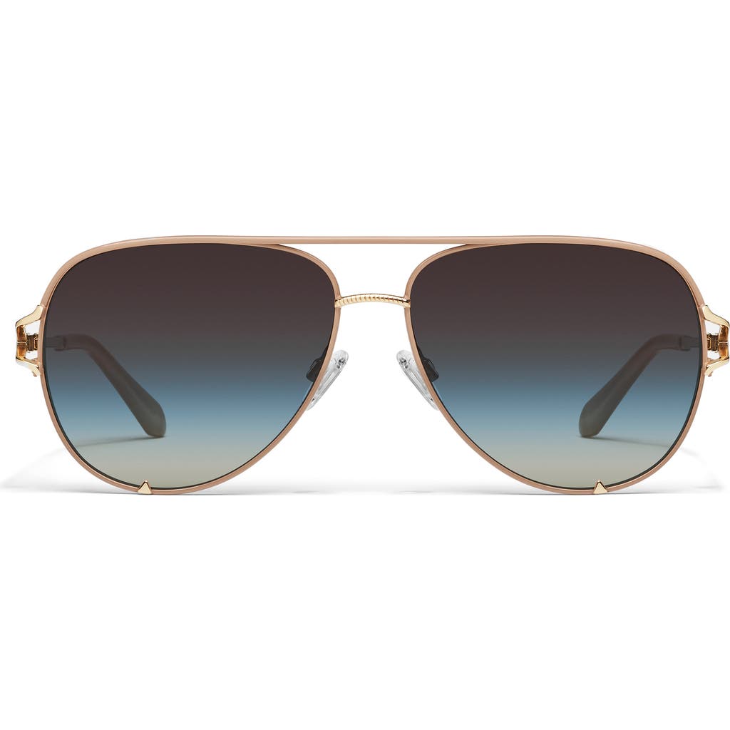 Quay High Key Twist 60mm Gradient Aviator Sunglasses In Blue