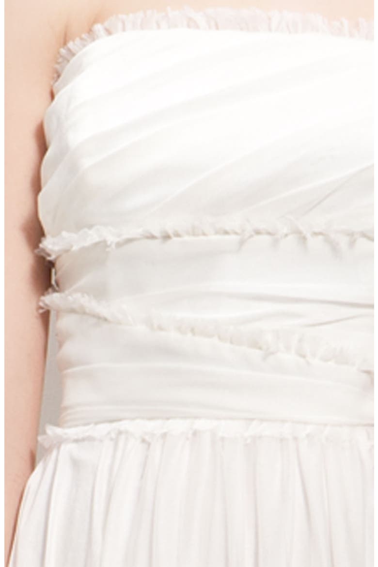 ML Monique Lhuillier Bridesmaids Strapless Chiffon Gown (Nordstrom Exclusive), Alternate, color, IVORY