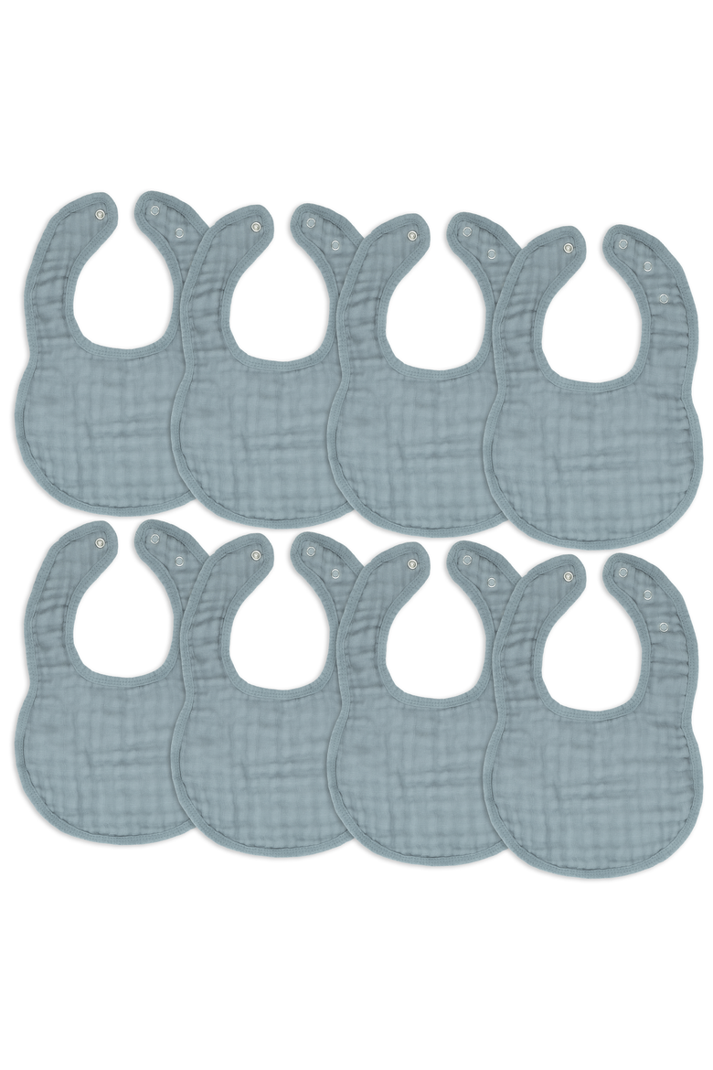Muslin Bibs - Pack of 8, Main, color, Pacific Blue