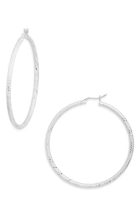 Textured Hoop Earrings