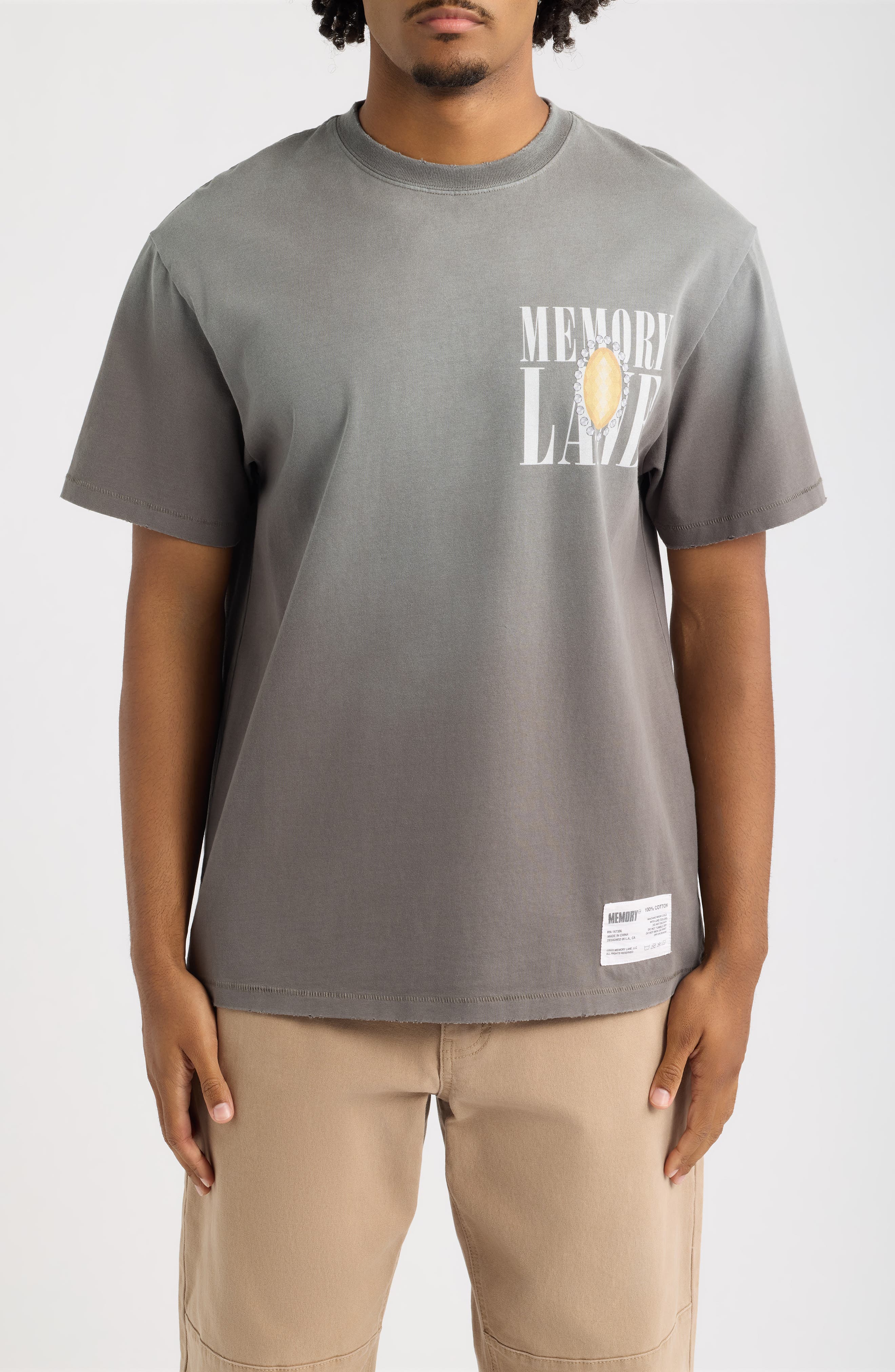 Memory Lane Jewels Cotton Graphic T-shirt In Black