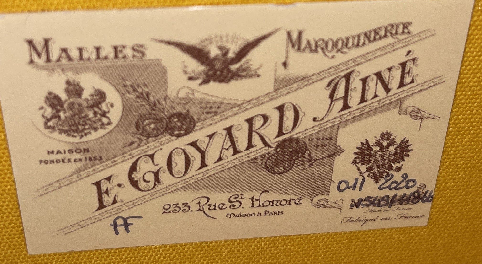 Pre-Owned Goyard Alto Hatbox Bag Coated Canvas, Alternate, color, Brown