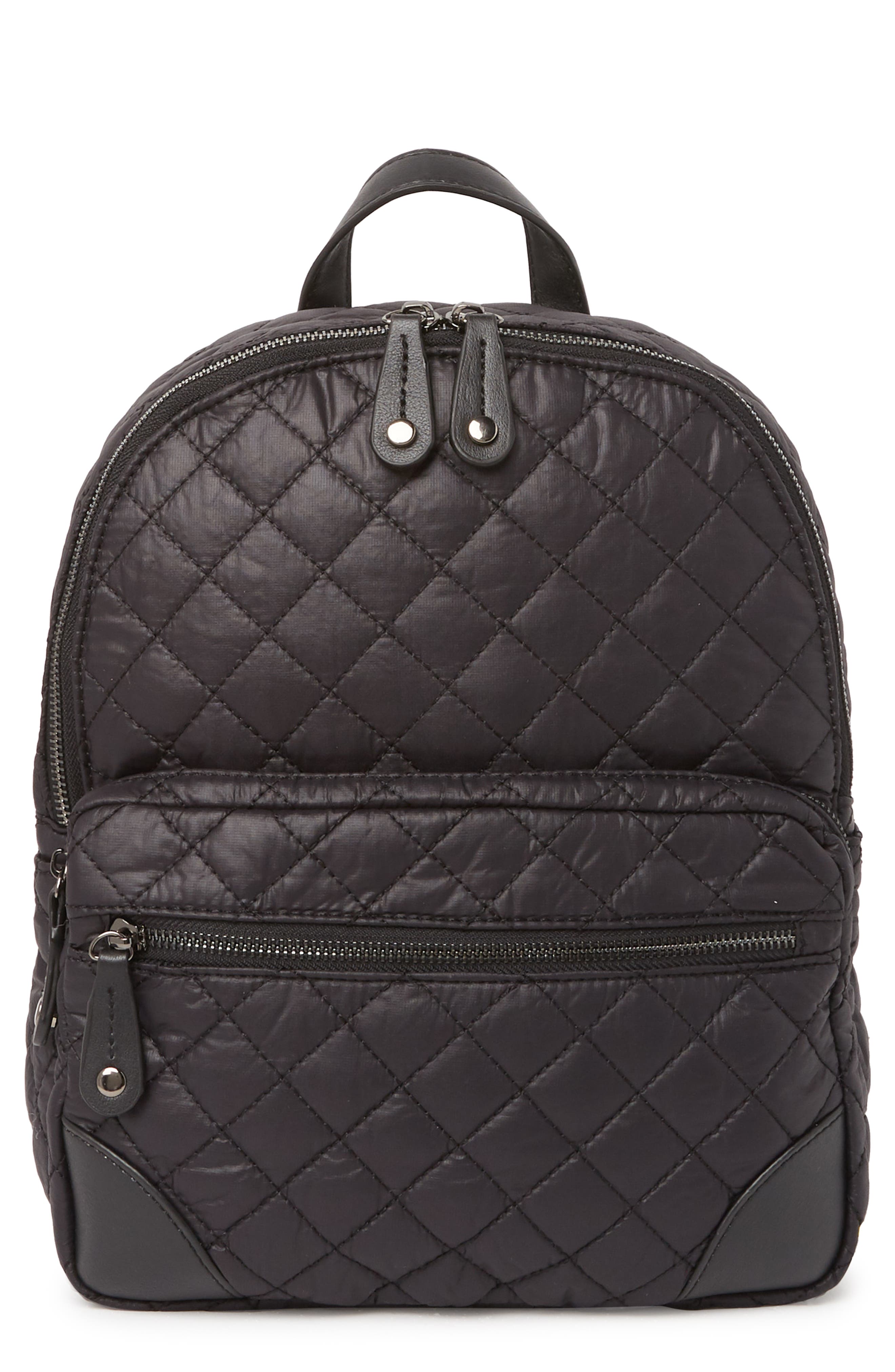 URBAN EXPRESSIONS HANDBAGS Urban Expressions Diamond Quilted Backpack, Main, color, 
