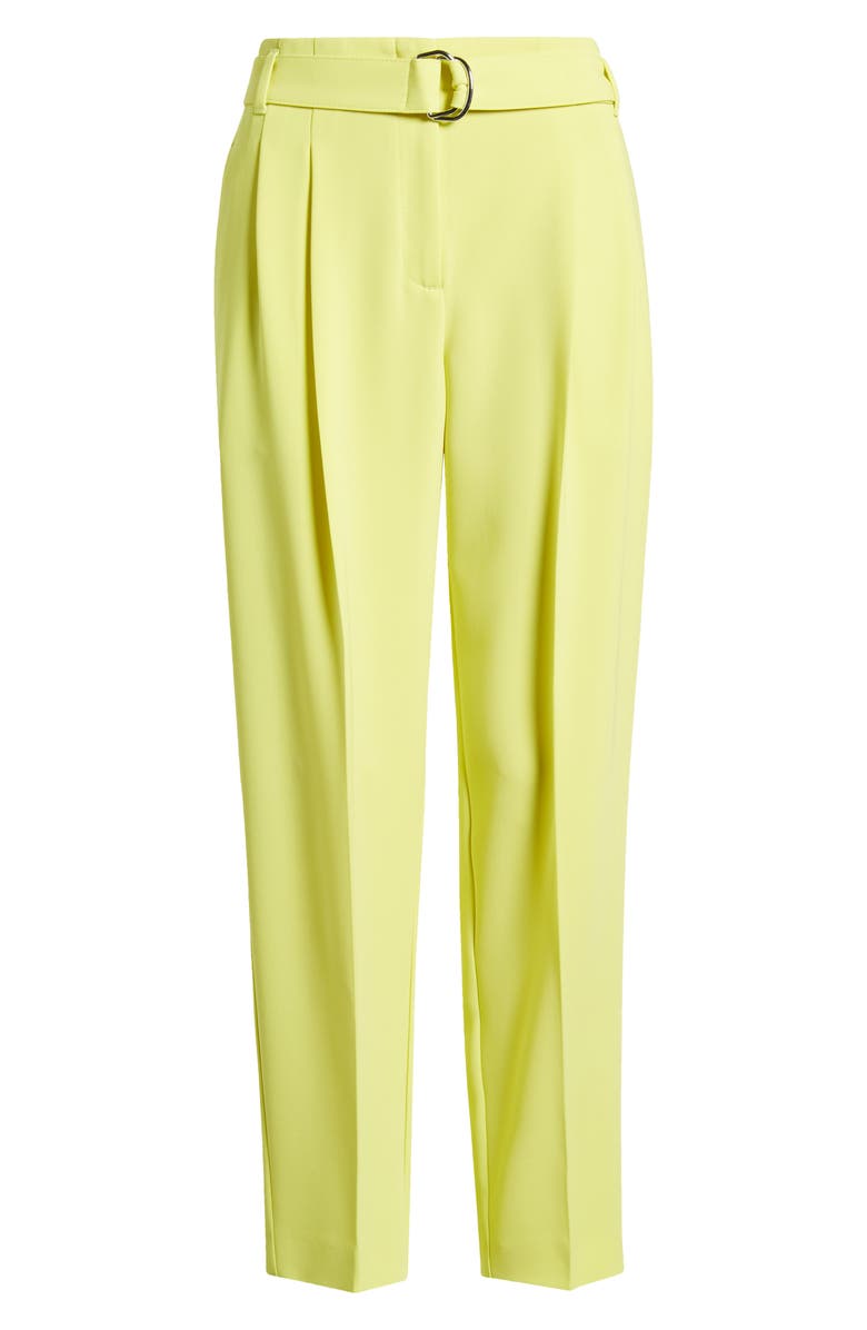 BOSS Tapiah Belted Ankle Pants, Alternate, color, Tennis Yellow