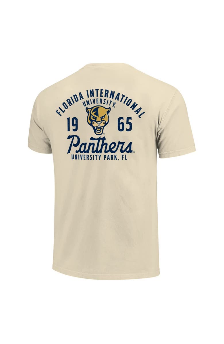 IMAGE ONE Men's Cream FIU Panthers Comfort Colors Mascot Overlay T-Shirt, Alternate, color, Cream