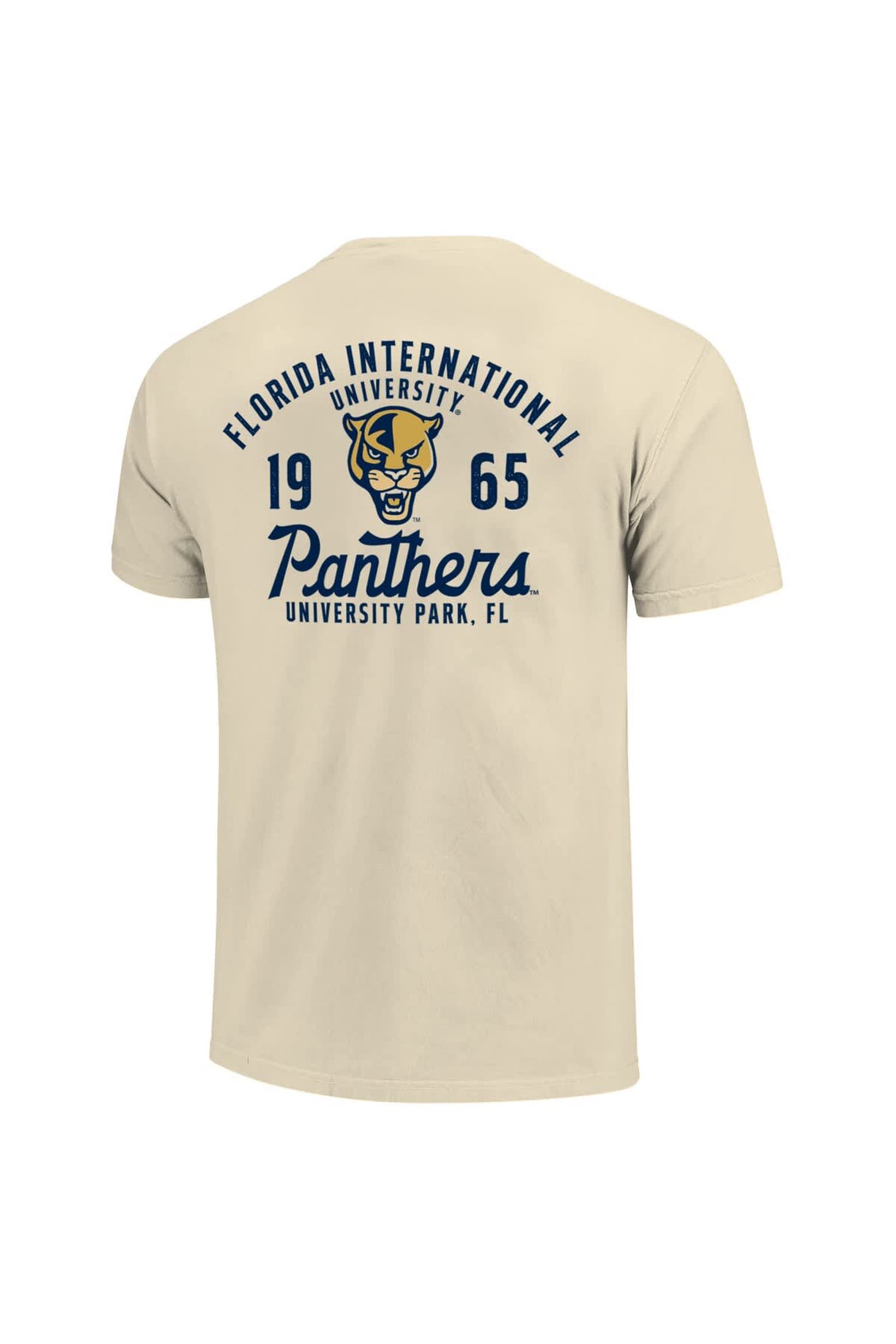 Singkd Color IMAGE ONE Men's Cream FIU Panthers Comfort Colors Mascot Overlay T ...