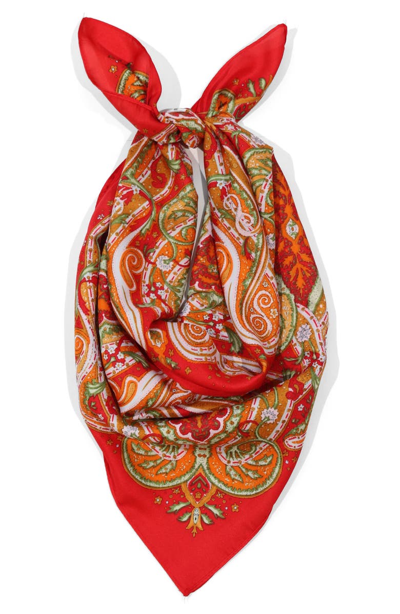 Petit Moments Penny Paisley Square Scarf, Main, color,
