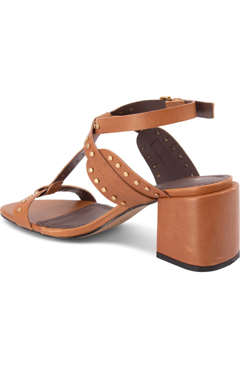 Chocolat Blu Edella Studded Ankle Strap Sandal, Alternate, color, Whiskey Leather