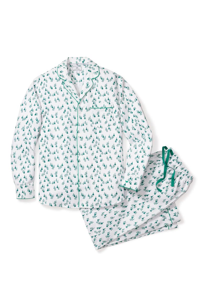 Evergreen Forest Cotton Pajamas, Main, color, GREEN