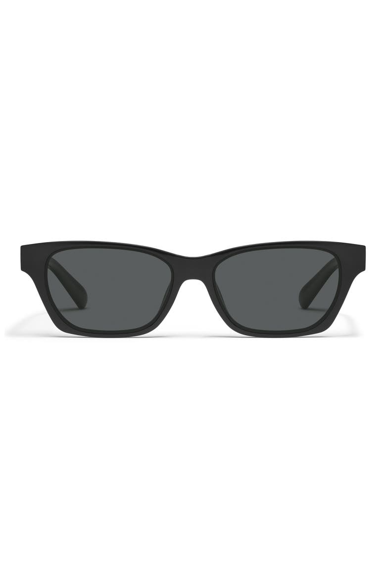 In the City 55mm Polarized Square Sunglasses, Main, color, BLACK/ SMOKE POLARIZED