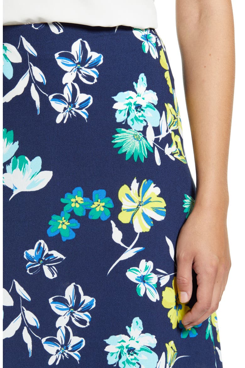 Midi Skirt, Alternate, color, NAVY FLORAL