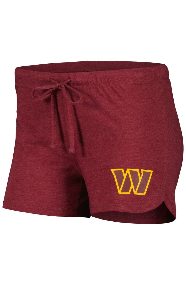 CONCEPTS SPORT Women's Concepts Sport Burgundy/Gold Washington Commanders Raglan Long Sleeve T-Shirt & Shorts Lounge Set, Alternate, color, 