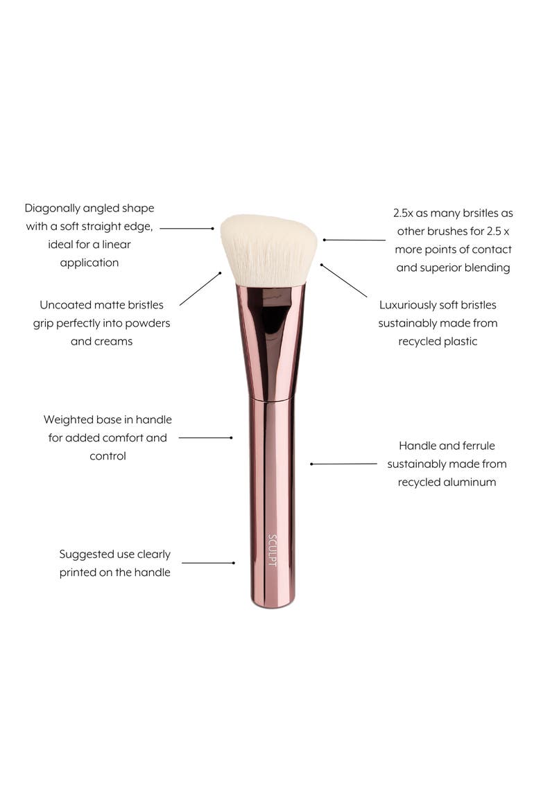 Sustainable Luxury Sculpt Brush, Alternate, color, ROSE GOLD