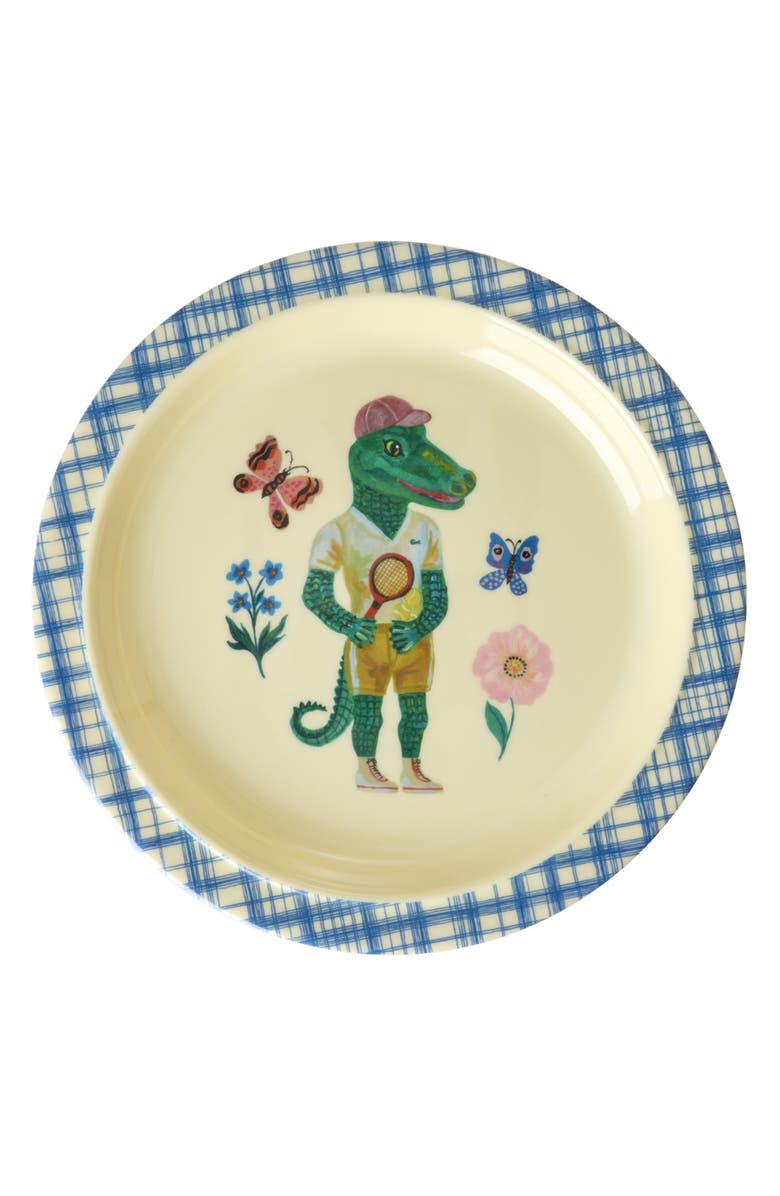 Rice by Rice x Nathalie Lété Set of 2 Melamine Kid's Lunch Plate, Main, color, Multi