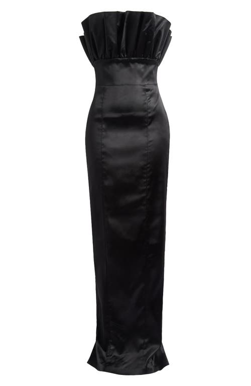 SAU LEE SAU LEE NOAH STRAPLESS SATIN GOWN