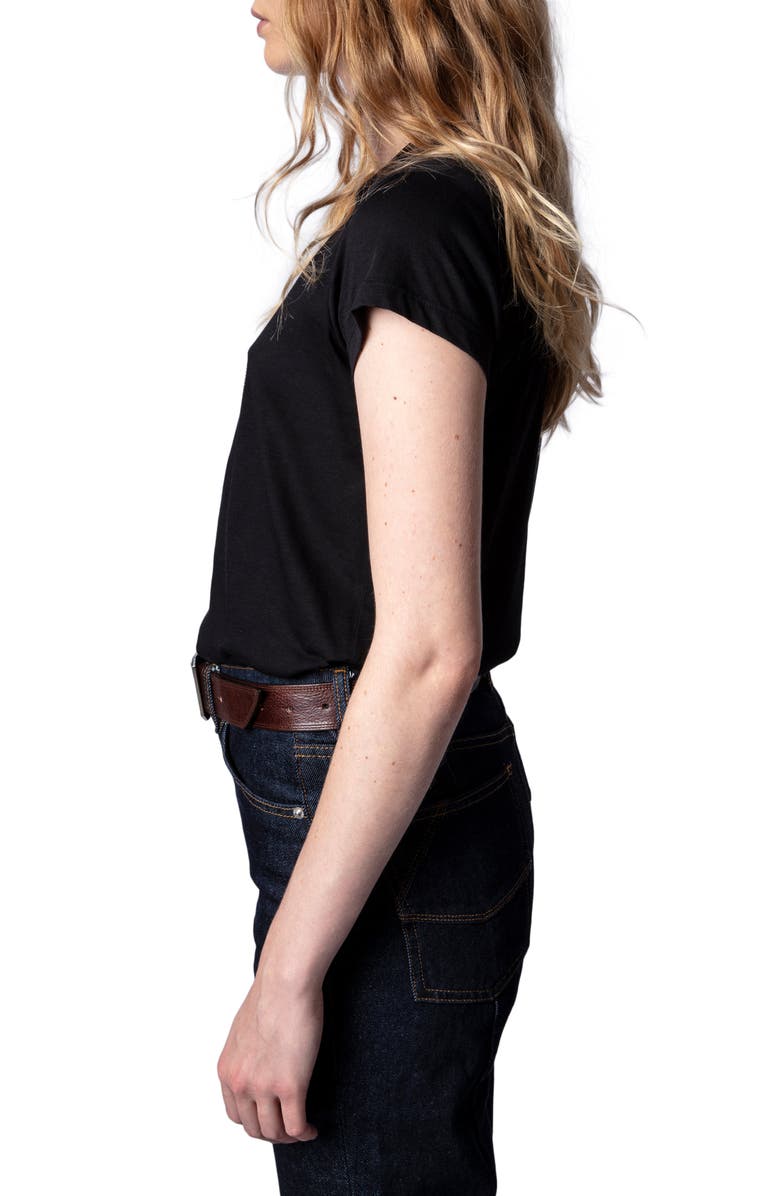 Zadig & Voltaire Big Ribbon Heart Graphic Tee, Alternate, color, 