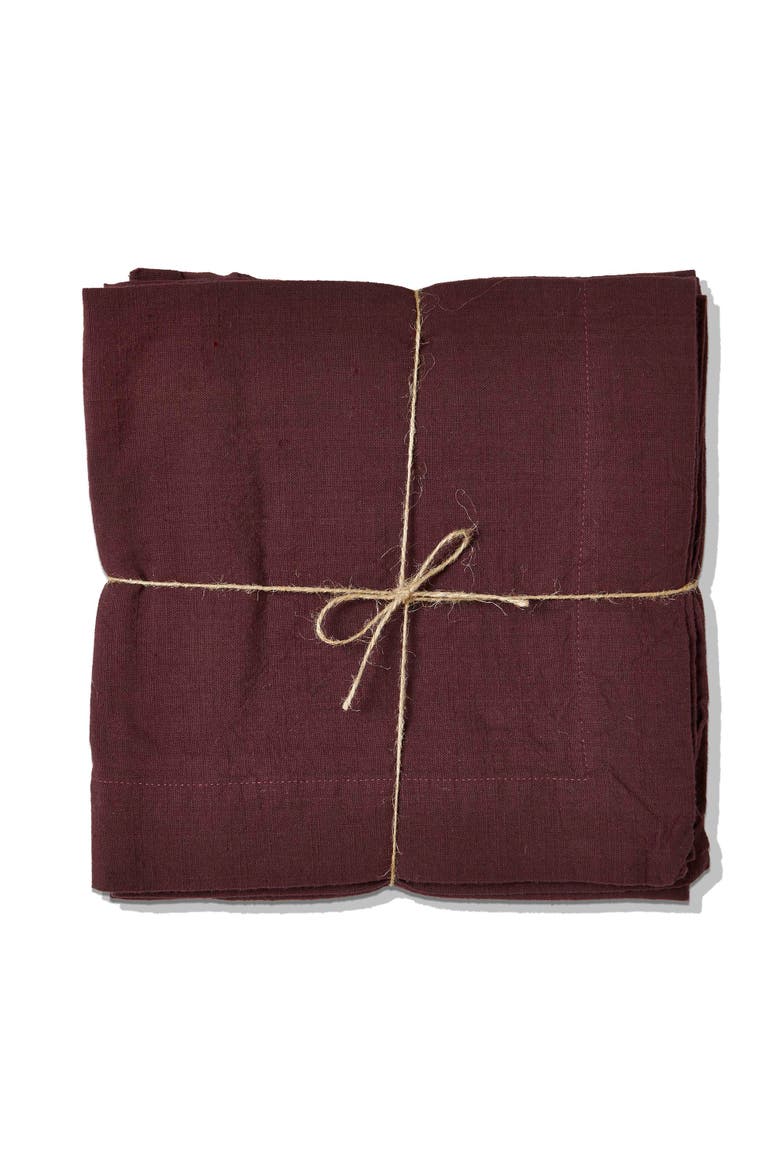 Threads Slub Napkin Set of 4, Main, color, Purple