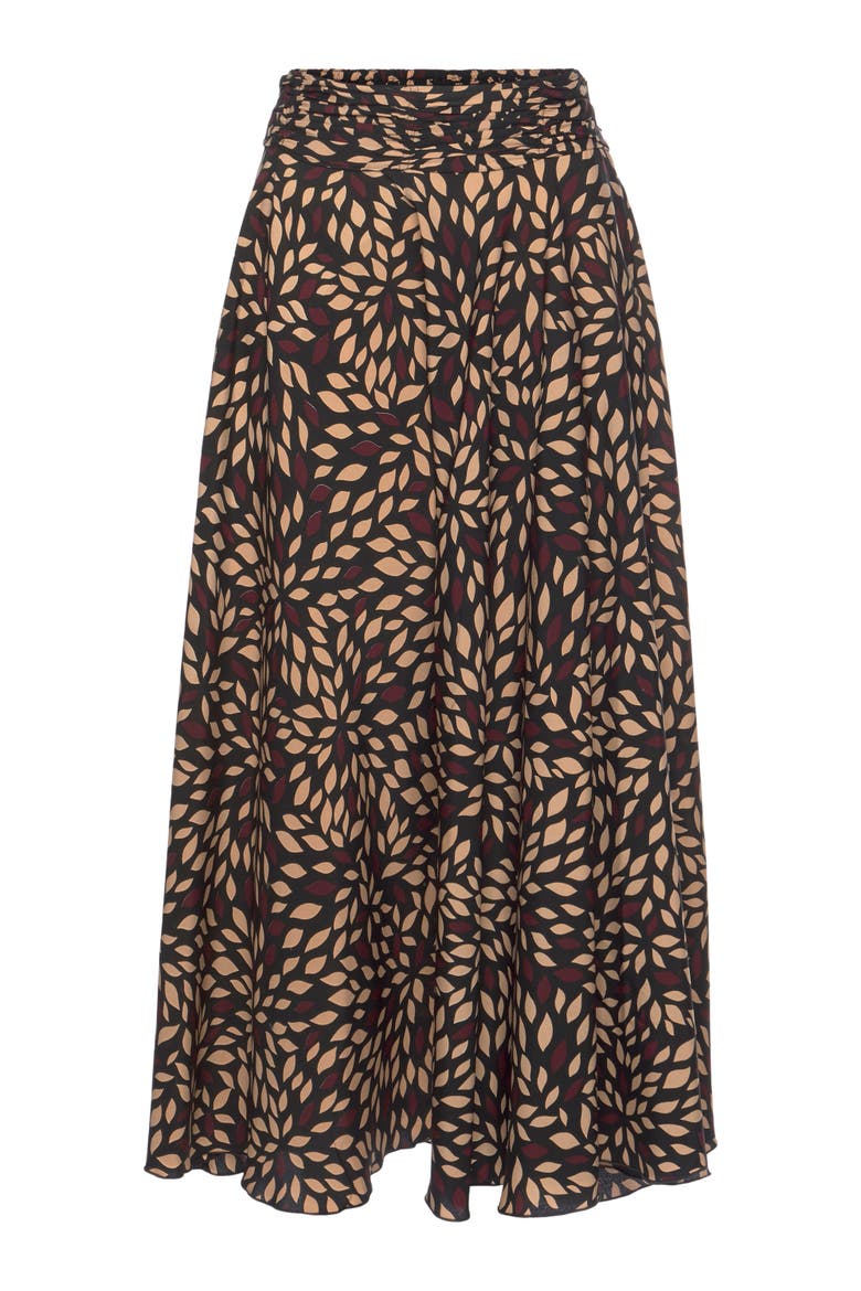 Printed Flowy Culottes, Alternate, color, Brown Printed